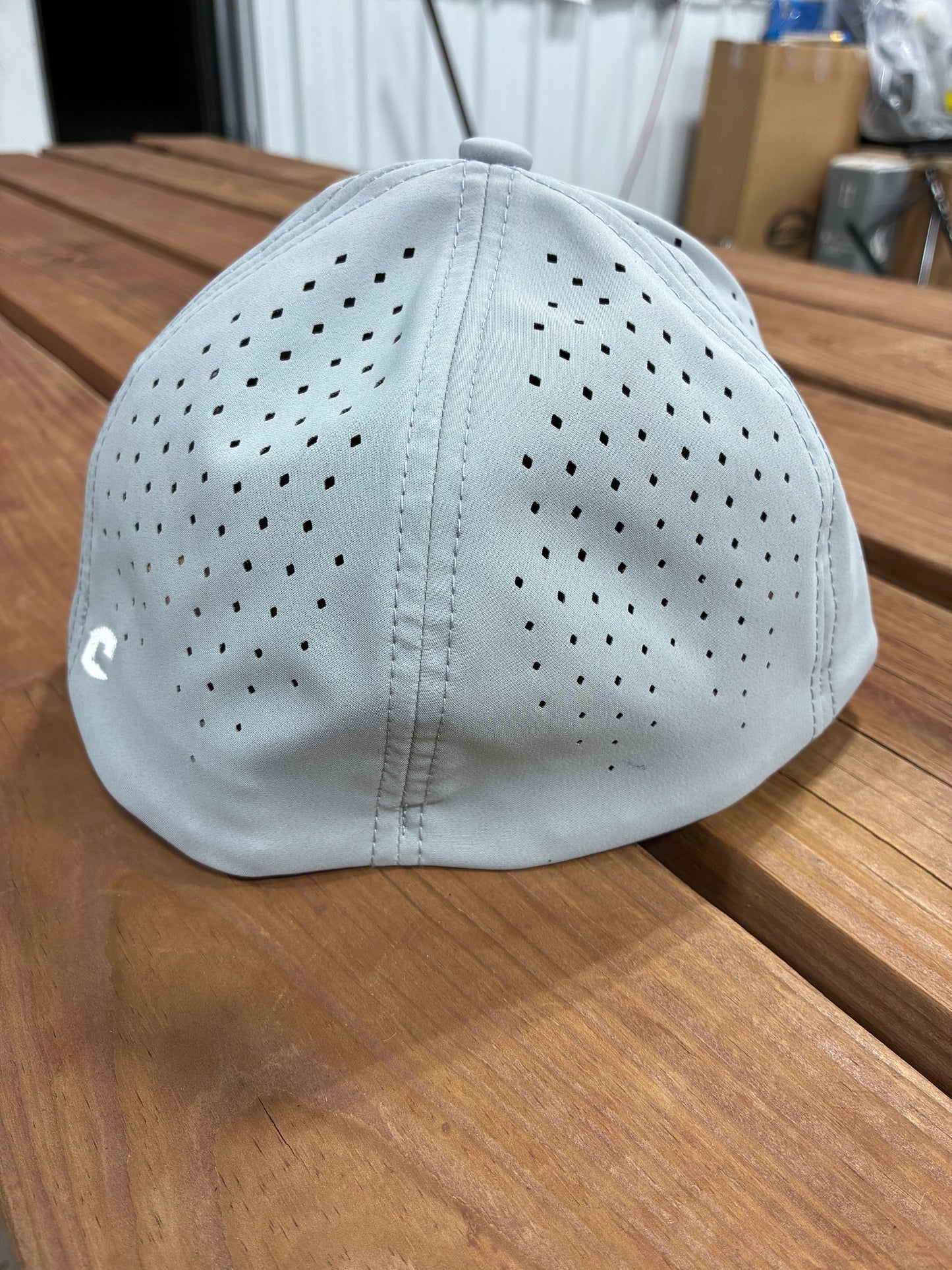 Grey Embroidered Alberson 58 Flex Fit Hat