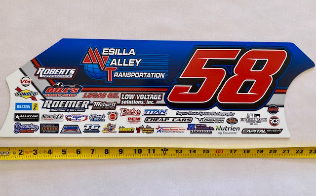 AUTOGRAPHED Larger Mini Door Panels 23 inch #58 Garrett Alberson