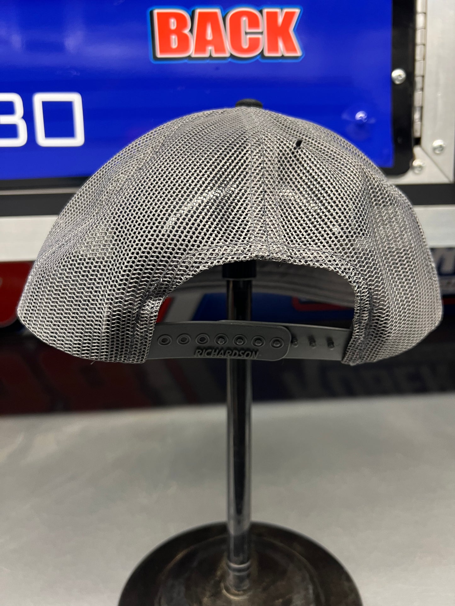 Black/Grey Richardson 112 with Silver/Black Garrett Alberson Patch