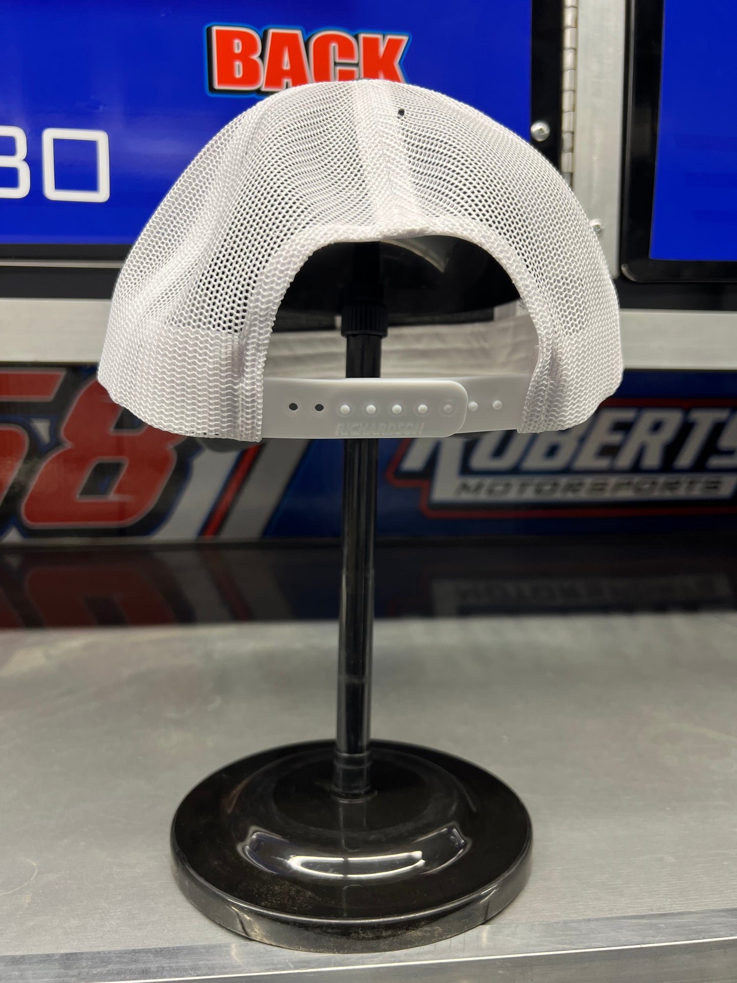 Heather Grey/White Richardson 112 with Silver/Black with American Flag/Alberson/58/Roberts Patch