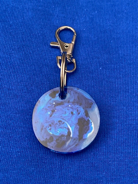 #58 Keychain Epoxy Blue Garrett Alberson
