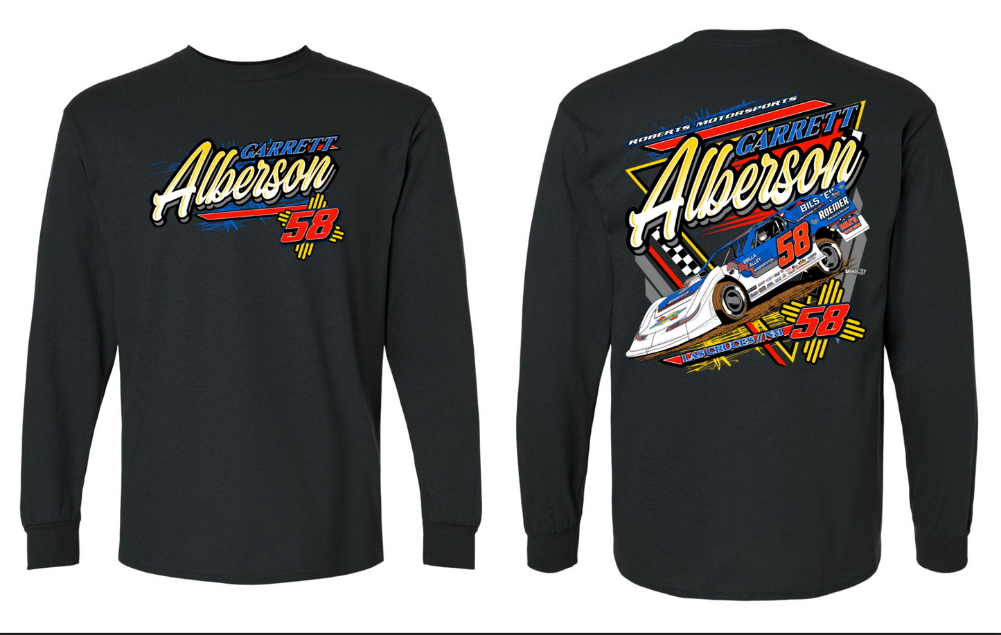 Retro Design Black Long Sleeve T-Shirt