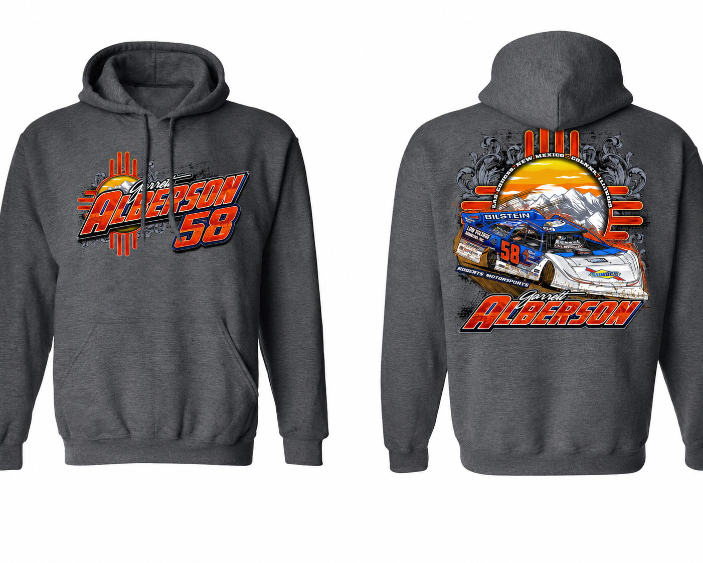 #58 Garrett Alberson 2025 Updated Zia Sweatshirt Hoodie
