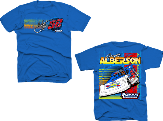 Royal Blue 2025 Garrett Alberson Retro Shirt