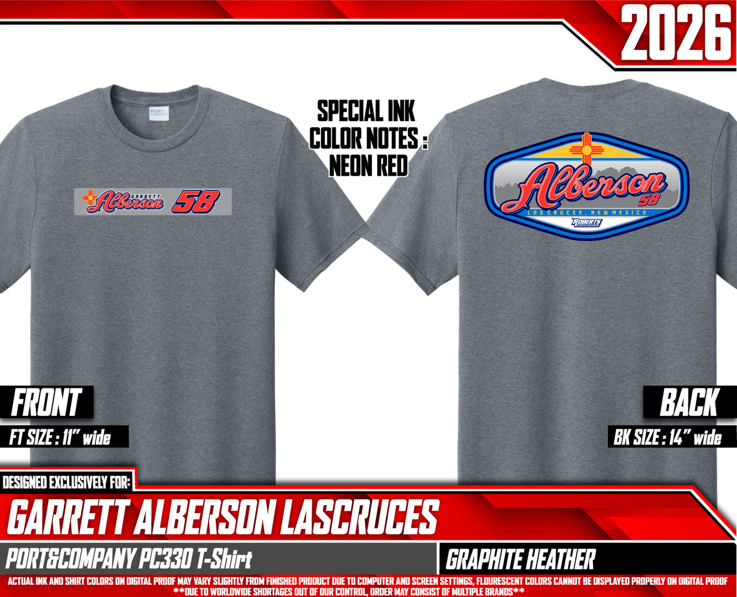 NEW! 2026 Light Grey Simple Tee