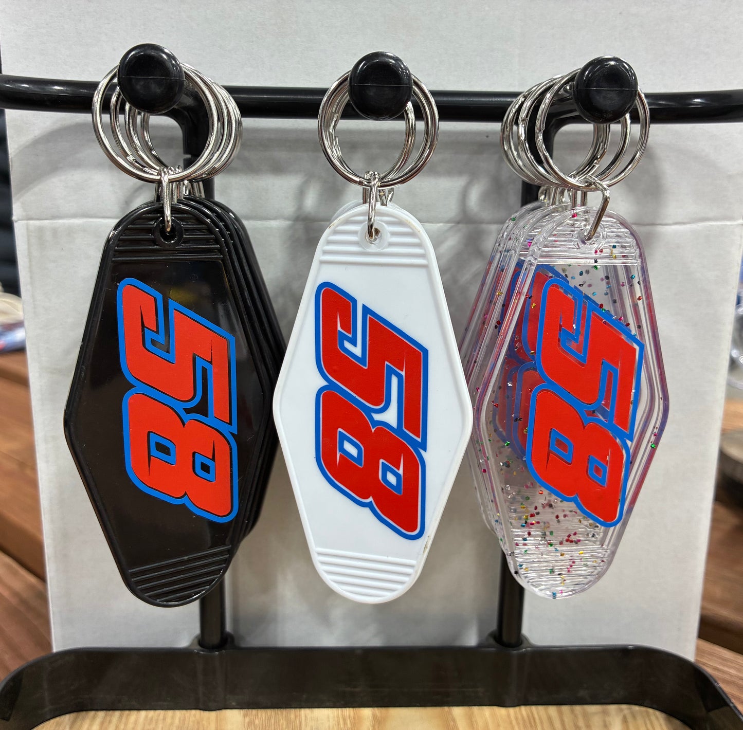 58/AR (Alberson Racing) Two Sided Vintage Look Keychain