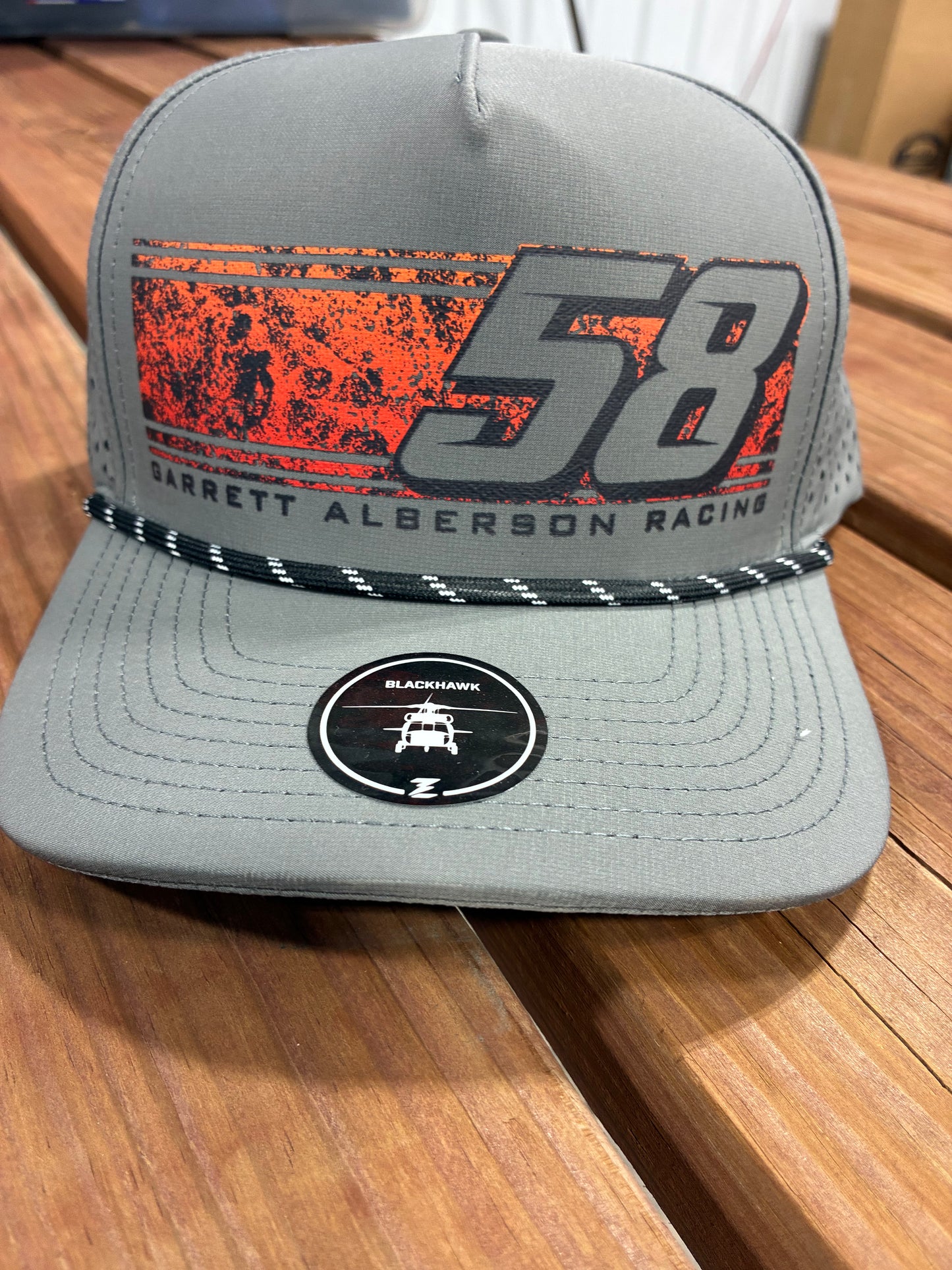 Grey/Orange/Black 58/Garrett Alberson DTF Blackhawk Snapback Hat