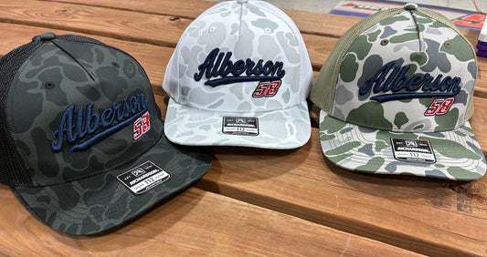Camo Embroidered Alberson/58 Richardson 112 Snapback Hat