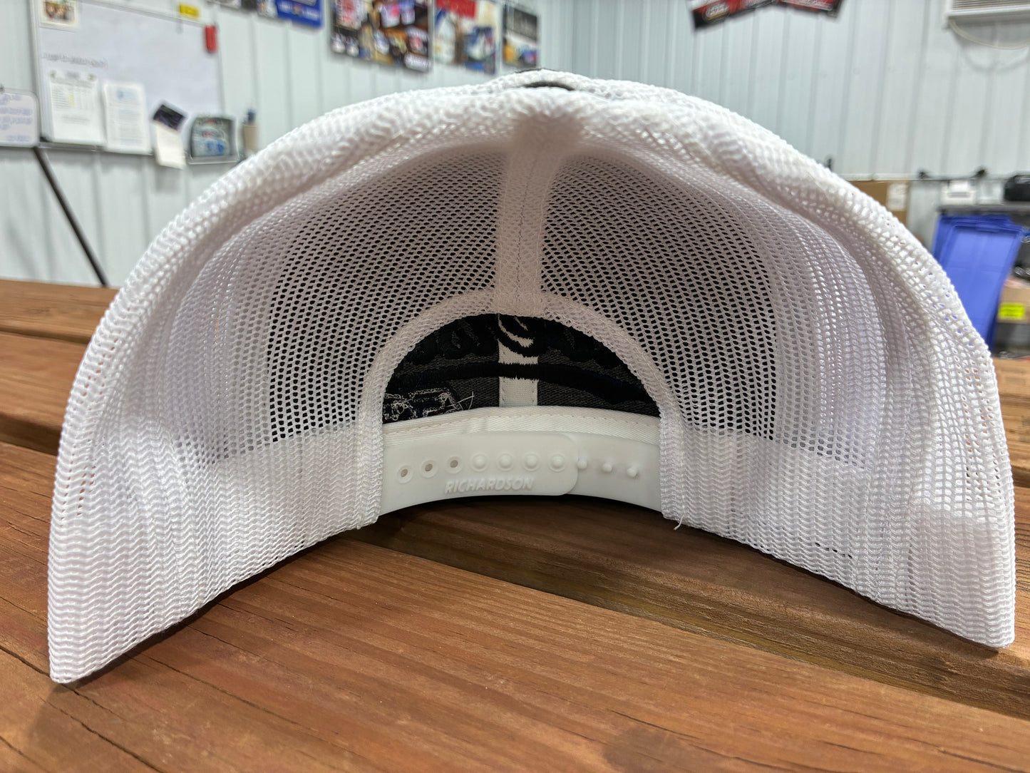 Black/White Alberson 58 Flat Bill Snapback Hat