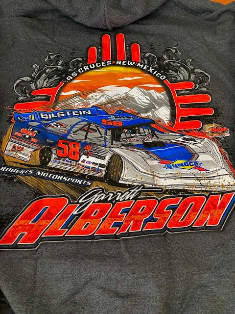 Zia Hoodie #58 Garrett Alberson Roberts Motorsports New Mexico Zia Hoodie