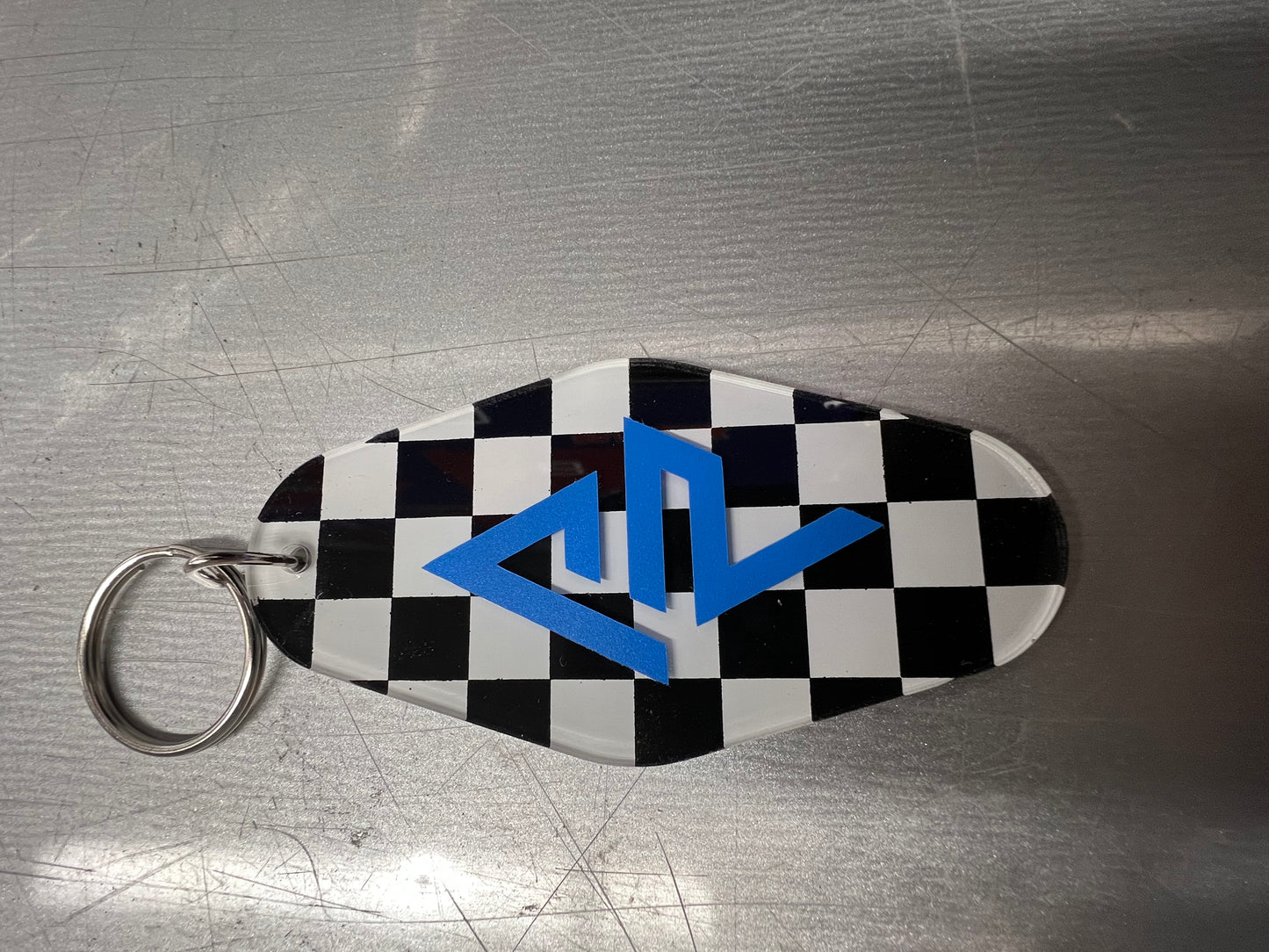 Checkered Alberson Racing AR/58 Two Sided Vintage Look Keychain