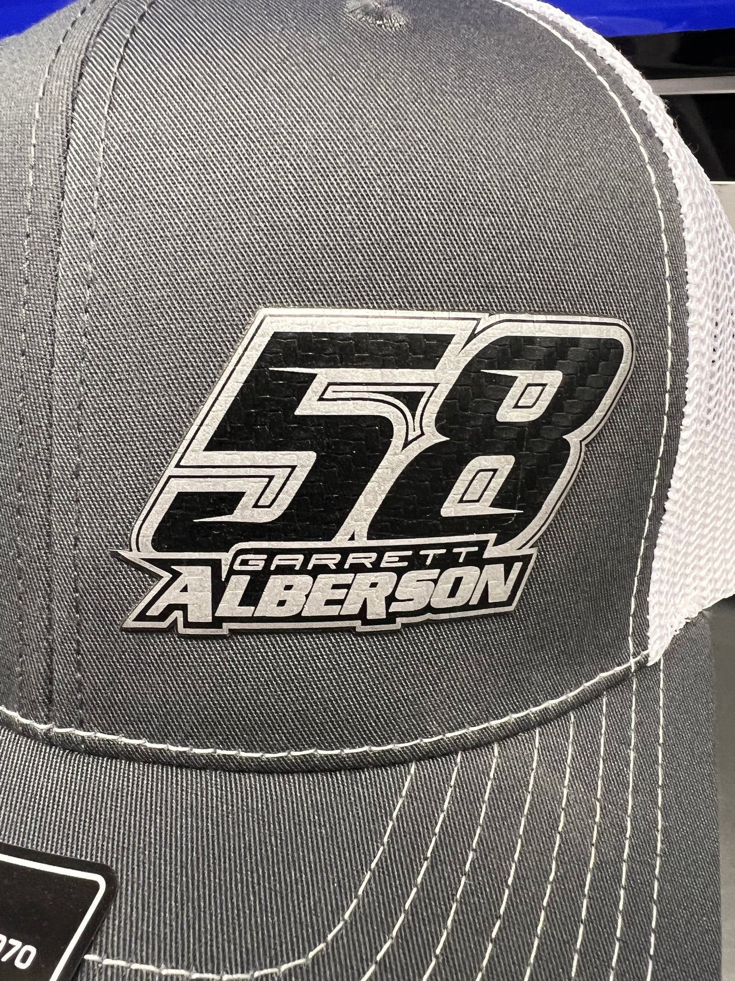 Heather Grey/White Richardson 112 with Silver/Black Garrett Alberson Patch