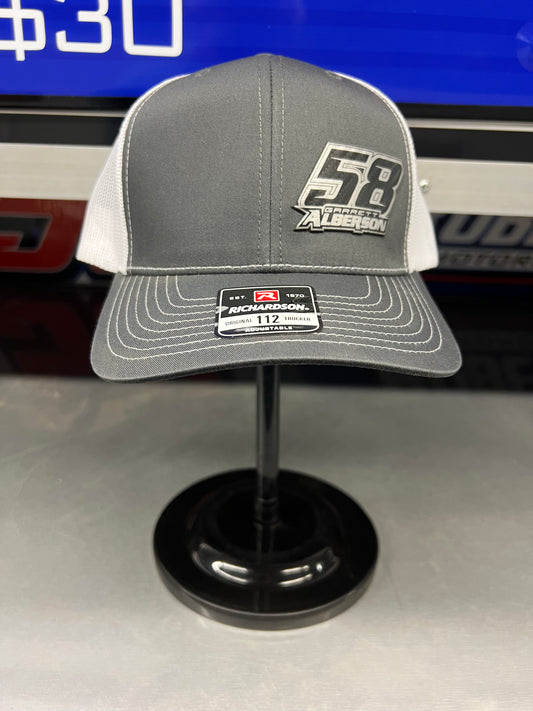 Heather Grey/White Richardson 112 with Silver/Black Garrett Alberson Patch