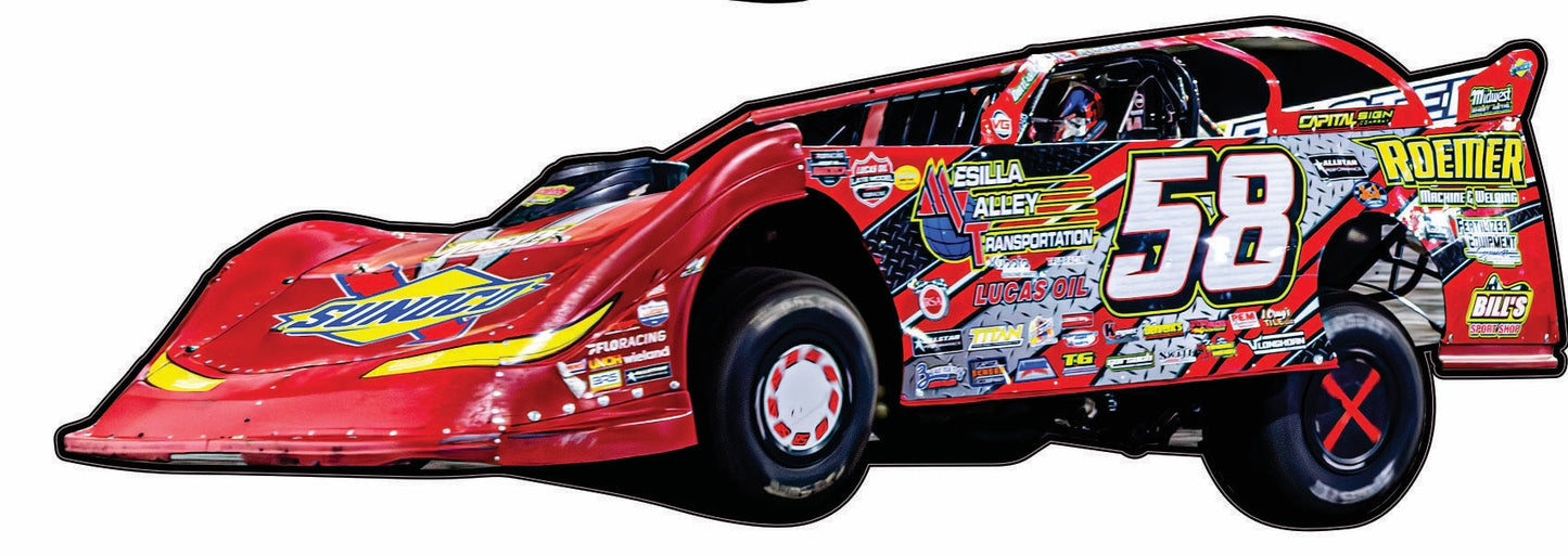 #58 World 100 Throwback Wrap 2025 Long Sticker
