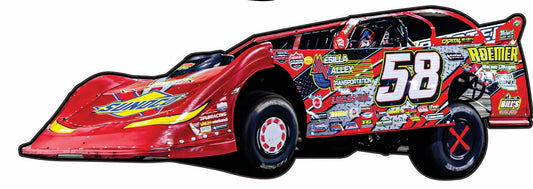 #58 World 100 Throwback Wrap 2025 Long Sticker