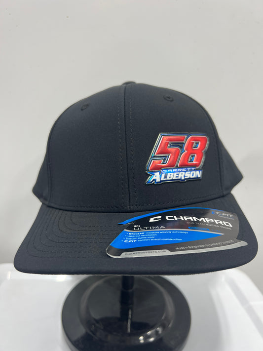Black Alberson 58 Flex Fit Hat
