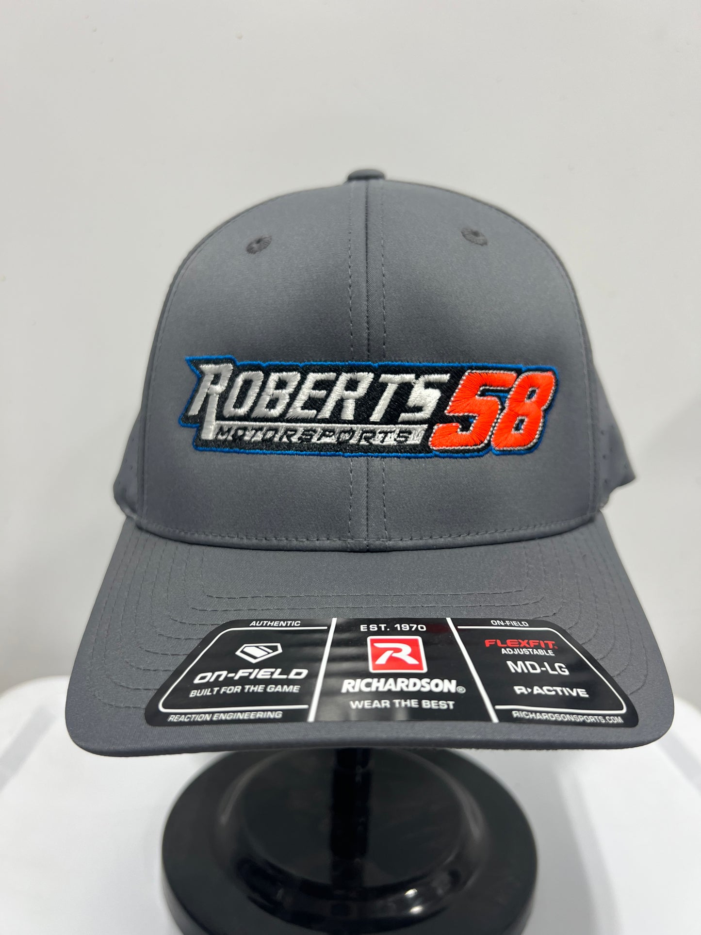 Grey Roberts Motorsports 58 Flexfit Adjustable Hat. MD/LG