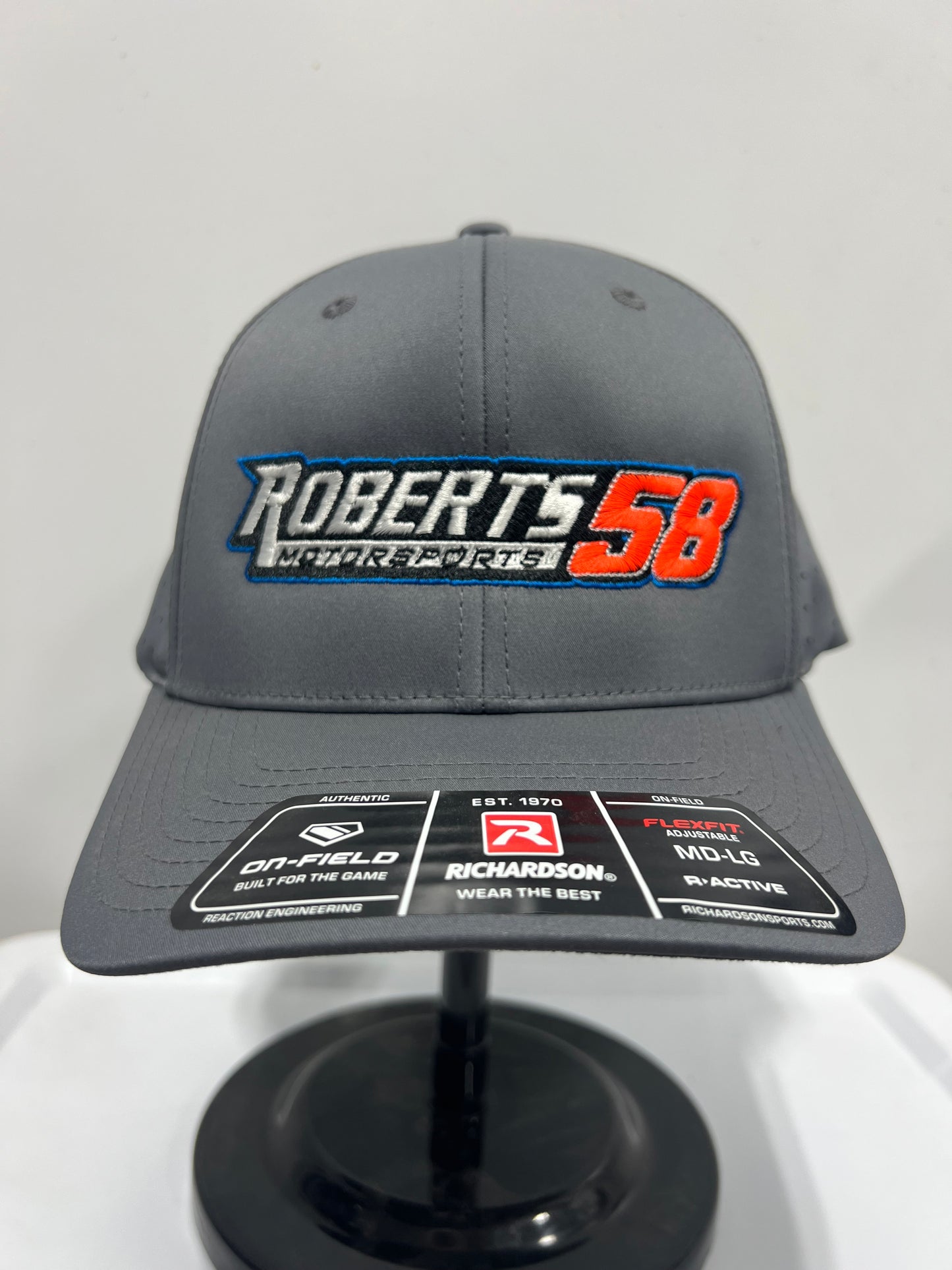 Grey Roberts Motorsports 58 Flexfit Adjustable Hat. MD/LG